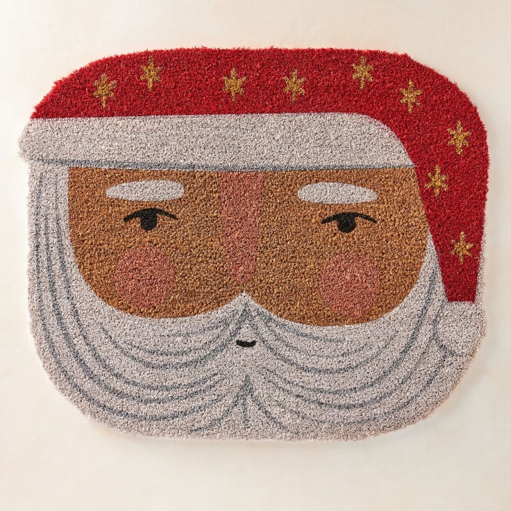 Anthropologie NWT top rated Santa Claus doormat; sold out @anthro; nice quality